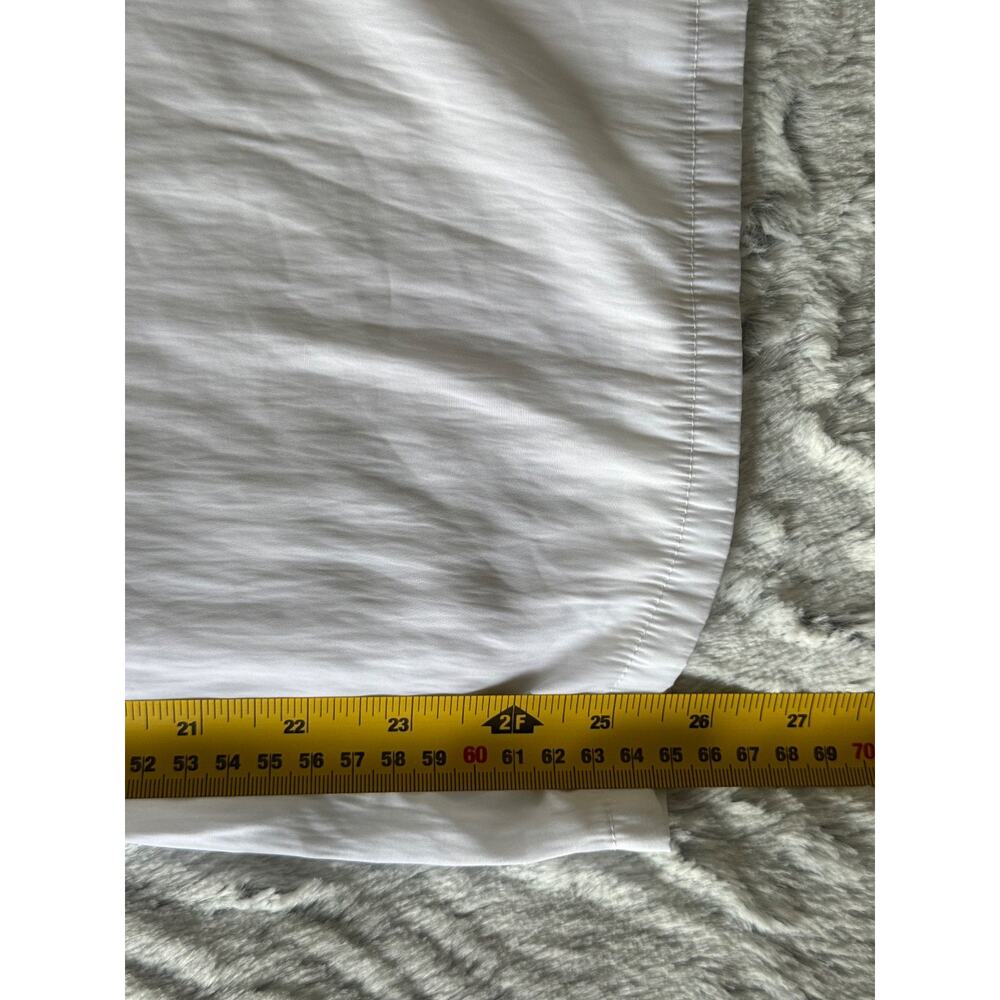 Theory Plus White Wide Leg Drawstring Pants Women Size L Resort Coastal Minimal - Picture 7 of 8